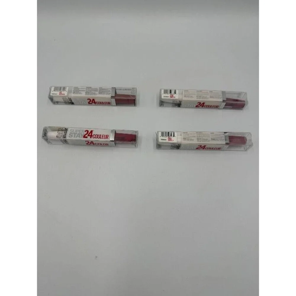 4~Maybelline Super Stay 24 Liquid Lipstick 2 plum,1 cranberry, 1chestnut Retired